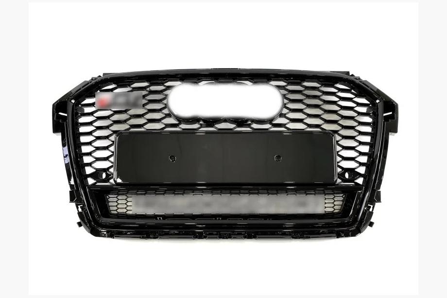 Audi A1 2010-2018 Przedni Grill RS-Style z Napisem Quattro (2014-2018, czarny) Image