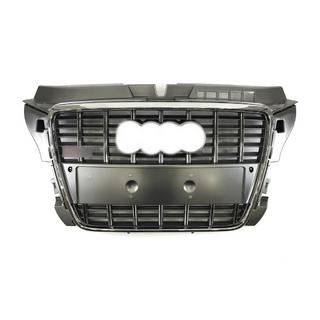 Atrapa przednia S-Style (2008-2012, szara z chromem) Audi A3 2003-2012 zdjęcia 1