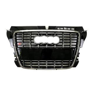 Atrapa Chłodnicy S-Style (2008-2012, Czarna z Chromem) Audi A3 2003-2012 zdjęcia 1