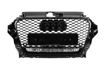Audi A3 2012-2020 Przedni Grill RS-Style z Napisem Quattro (2012-2016, czarny) zdjęcia 1
