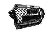 Audi A3 2012-2020 Przedni Grill RS-Style z Napisem Quattro (2012-2016, czarny) zdjęcia 3