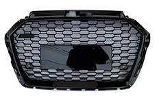 Audi A3 2012-2020 Atrapa Chłodnicy RS-Style (2016-2020, bez logo, czarna) zdjęcia 1