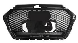 Audi A3 2012-2020 Przedni grill RS-style z napisem Quarrto (2016-2020, czarny) zdjęcia 1
