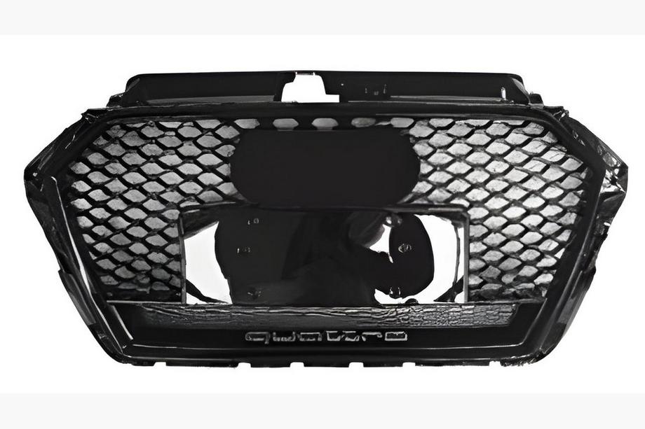 Audi A3 2012-2020 Przedni grill RS-style z napisem Quarrto (2016-2020, czarny) Image