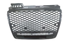 Audi A4 B7 2004-2008 Atrapa przednia RS-Style V-1 (bez logo, czarna z chromem) zdjęcia 1