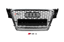 Audi A4 B8 2007-2015 Przedni grill z napisem Quattro RS-style (2007-2011, czarny) zdjęcia 1