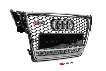 Audi A4 B8 2007-2015 Przedni grill z napisem Quattro RS-style (2007-2011, czarny) zdjęcia 3