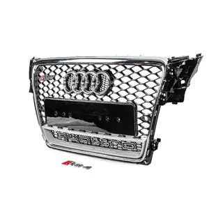 Przedni grill z napisem Quattro RS-style (2007-2011, czarny) zdjęcia 2