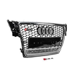 Przedni grill z napisem Quattro RS-style (2007-2011, czarny) zdjęcia 3