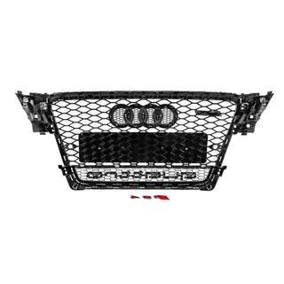 Przedni grill z napisem Quattro RS-style (2007-2011, czarny) zdjęcia 4