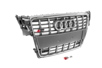 Audi A4 B8 2007-2015 Atrapa przednia RS-Style (2007-2011, szara z chromem) zdjęcia 3