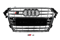 Audi A4 B8 2007-2015 Atrapa przednia S-Style (2012-2015, czarna z chromem) zdjęcia 1