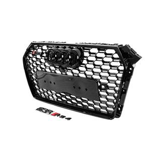 Przedni grill w stylu RS z napisem Quattro (2015-2019, czarny) zdjęcia 2