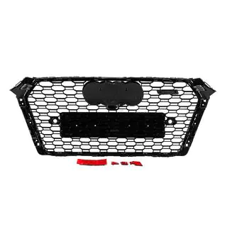 Przedni grill w stylu RS z napisem Quattro (2015-2019, czarny) zdjęcia 4