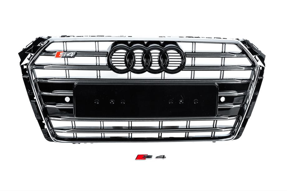 Audi A4 B9 2015-2024 Przedni grill S-style (2015-2019, chrom+czarny) Image