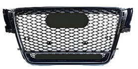 Audi A5 2007-2015 Przedni Grill RS-Style z Napisem Quattro (2007-2011, czarny) zdjęcia 1