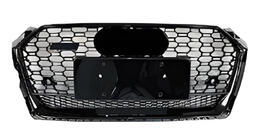 Audi A5 2016-2025 Przedni grill RS-Style z napisem Quattro (2016-2019, czarny) zdjęcia 1