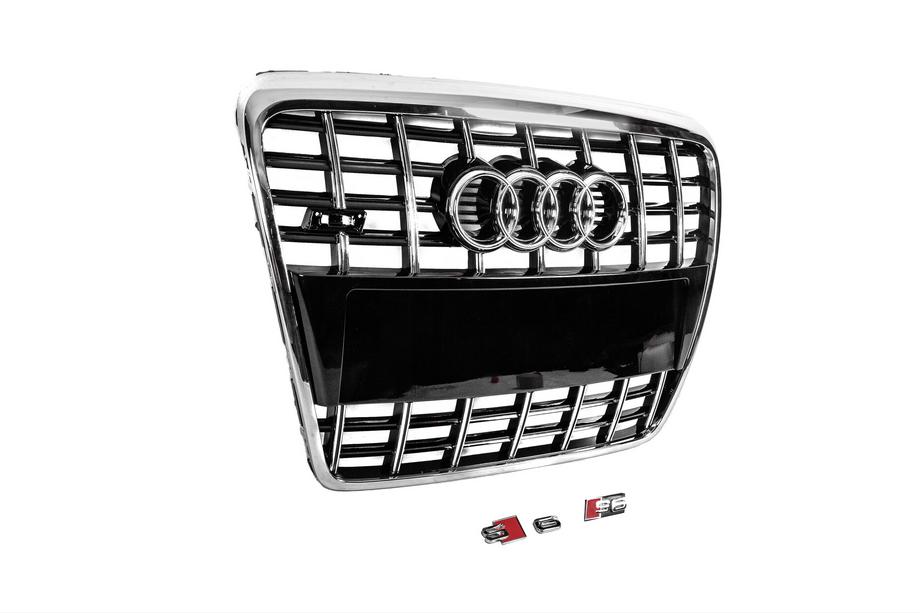 Audi A6 C6 2004-2011 Atrapa chłodnicy S-Style (czarna z chromem) Zdjęcia 4
