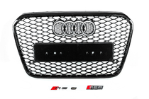 Audi A6 C7 2011-2017 Czarna przednia atrapa chłodnicy RS-style (2011-2014) zdjęcia 1
