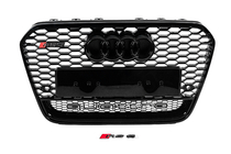 Audi A6 C7 2011-2017 Przedni grill RS-style czarny z napisem Quattro (2011-2014) zdjęcia 1
