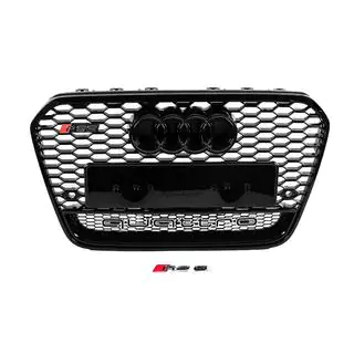 Przedni grill RS-style czarny z napisem Quattro (2011-2014) Audi A6 C7 2011-2017 zdjęcia 1