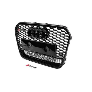 Przedni grill RS-style czarny z napisem Quattro (2011-2014) Audi A6 C7 2011-2017 zdjęcia 2