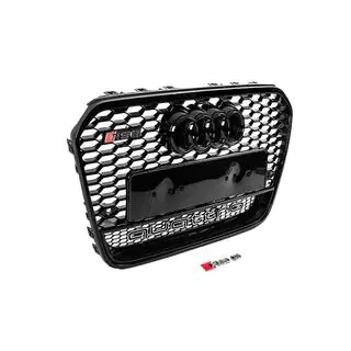 Przedni grill RS-style czarny z napisem Quattro (2011-2014) Audi A6 C7 2011-2017 zdjęcia 3