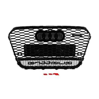 Przedni grill RS-style czarny z napisem Quattro (2011-2014) Audi A6 C7 2011-2017 zdjęcia 4