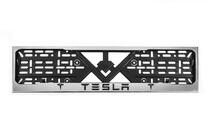 Tesla Ramka Tablicy Rejestracyjnej Chrom (1 szt, Stal Nierdzewna) zdjęcia 1