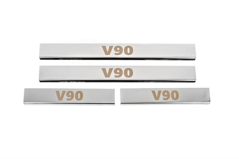 Volvo S90/V90 2016- Nakładki progowe Carmos (4 szt, stal nierdzewna) Image