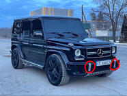 Mercedes G class W463 1990-2018 Wstawki ze stali nierdzewnej do zderzaka (2 szt, AMG) zdjęcia 2