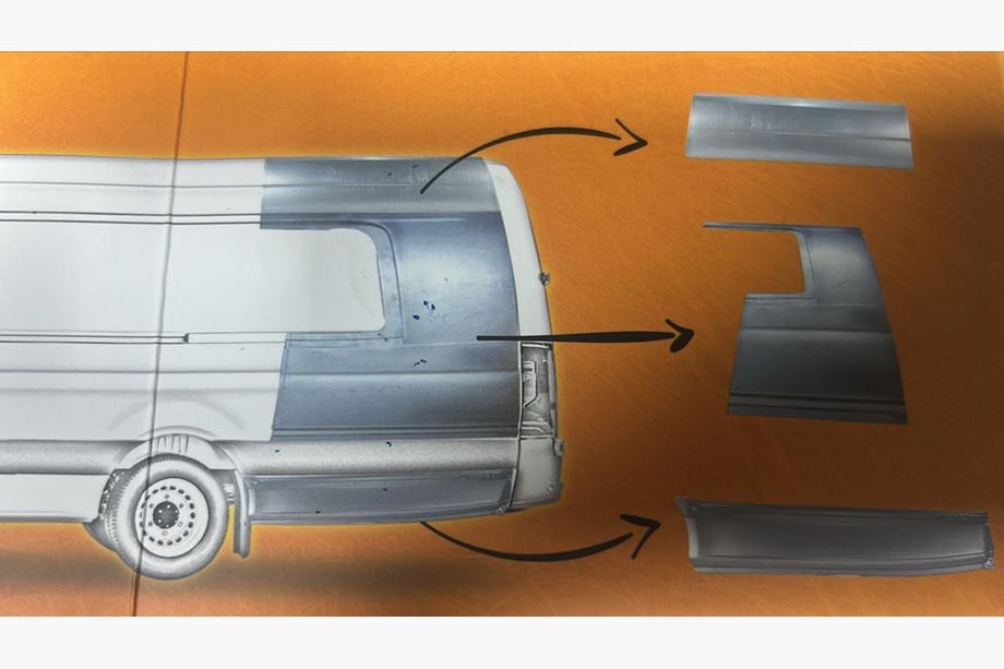 Mercedes Sprinter W906 2006–2018 Zestaw karoserii do przedłużenia samochodu Część Środkowa Zdjęcia 40