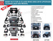 Mercedes G class W463 1990-2018 Zestaw body kit facelift do W465 2025 G63 zdjęcia 78