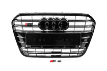 Audi A6 C7 2011-2017 Przedni czarny grill z czarną ramką S-Style (2011-2014) zdjęcia 1