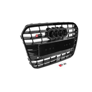 Przedni czarny grill z czarną ramką S-Style (2011-2014) Audi A6 C7 2011-2017 zdjęcia 2