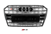 Audi A6 C7 2011-2017 Przedni Grill Czarny z Chromowaną Ramką S-Style (2014-2017) zdjęcia 1