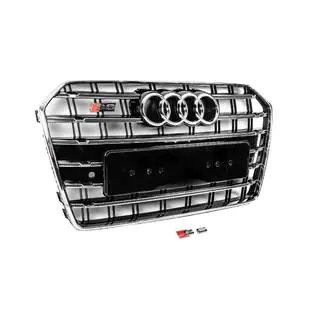 Przedni Grill Czarny z Chromowaną Ramką S-Style (2014-2017) Audi A6 C7 2011-2017 zdjęcia 3