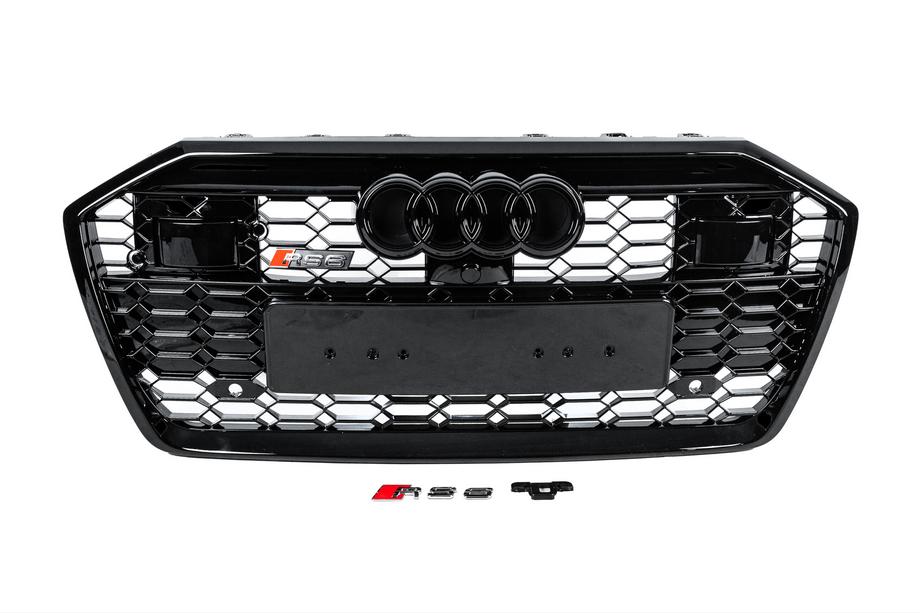 Audi A6 C8 2018–2025 Atrapa Przednia RS-Style (z ACC, czarna) Image