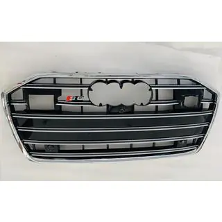 Atrapa przednia S-Style (z ACC, czarna z chromem) Audi A6 C8 2018–2025 zdjęcia 4
