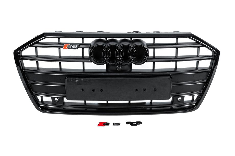 Audi A6 C8 2018–2025 Przedni grill S-Style (czarny) Image