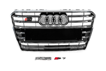 Audi A7 2010-2018 Atrapa przednia S-Style (2010-2014, czarna z chromem) zdjęcia 1