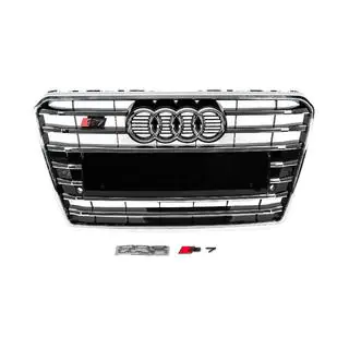 Atrapa przednia S-Style (2010-2014, czarna z chromem) Audi A7 2010-2018 zdjęcia 1