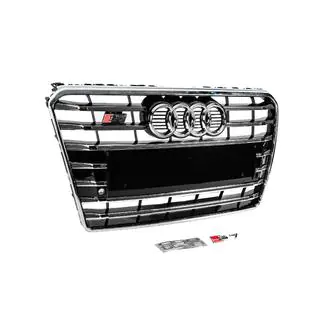 Atrapa przednia S-Style (2010-2014, czarna z chromem) Audi A7 2010-2018 zdjęcia 3