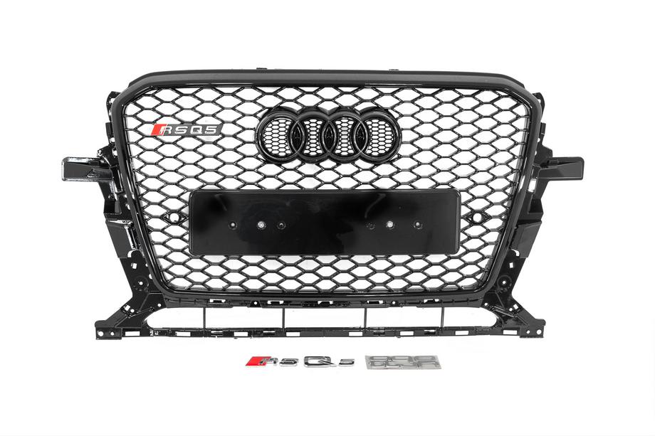 Audi Q5 2008-2017 Atrapa przednia RSQ-Style z napisem Quattro (2012-2017, czarna) Zdjęcia 1