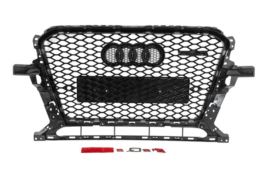 Audi Q5 2008-2017 Atrapa przednia RSQ-Style z napisem Quattro (2012-2017, czarna) Zdjęcia 4