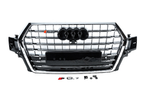Audi Q7 2015–2026 Grill przedni SQ-Style V-2 (2015-2019, czarny z chromem) zdjęcia 1