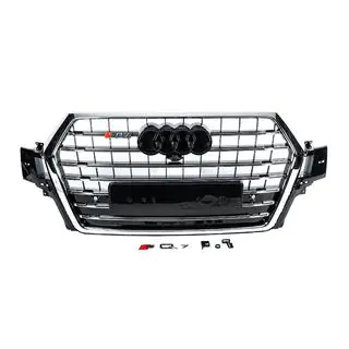 Grill przedni SQ7-Style (2015-2019, czarny z chromem) Audi Q7 2015–2026 zdjęcia 1