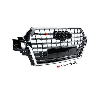 Grill przedni SQ-Style V-2 (2015-2019, czarny z chromem) Audi Q7 2015–2026 zdjęcia 3