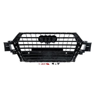 Grill przedni SQ-Style V-2 (2015-2019, czarny z chromem) Audi Q7 2015–2026 zdjęcia 4