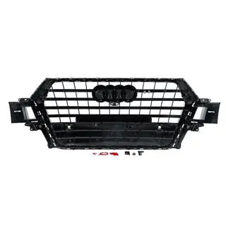 Grill przedni SQ7-Style (2015-2019, czarny z chromem) Audi Q7 2015–2026 zdjęcia 4